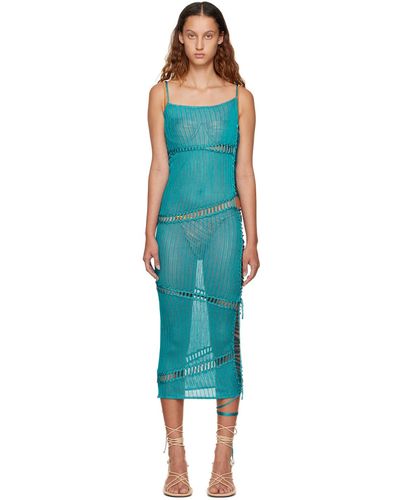 Isa Boulder White Floater Midi Dress