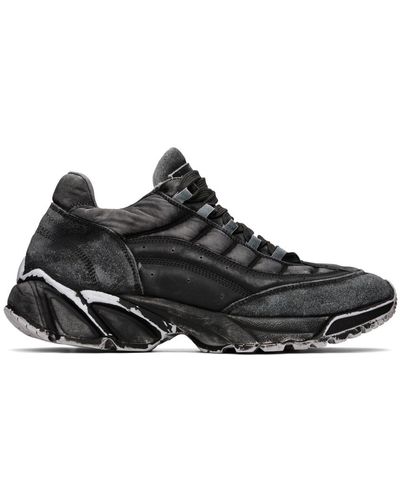 MM6 by Maison Martin Margiela Black Distressed Sneakers