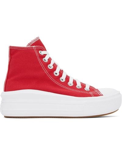 Converse Red Chuck Taylor All Star Move Trainers