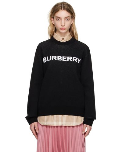Burberry ジャカード セーター - ブラック