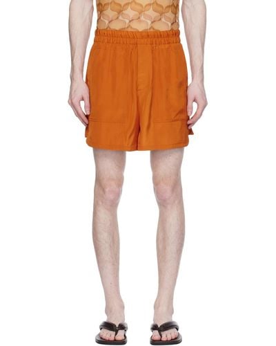 Dries Van Noten Orange Three-pocket Shorts