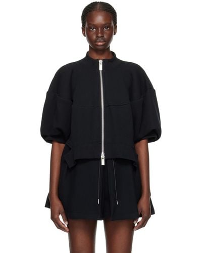 Sacai Pull molletonné noir