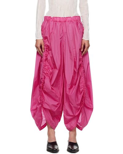 132 5. Issey Miyake Gathe Balloon Trousers - Pink