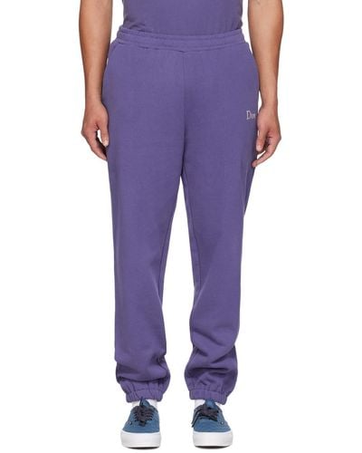 Dime Embroide Sweatpants - Purple