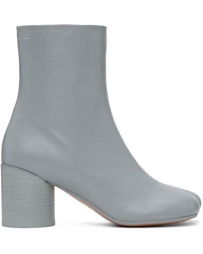 MM6 by Maison Martin Margiela Blue Anatomic Boots - Grey