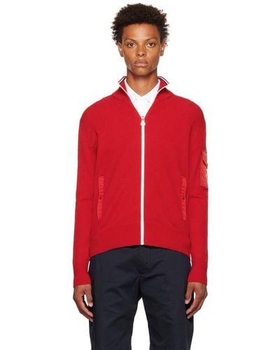 Moncler Red Zip Sweater