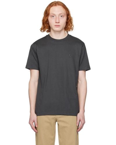 Norse Projects Grey Johannes T-shirt - Black