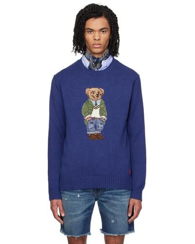 Polo Ralph Lauren ブルー Polo Bear セーター