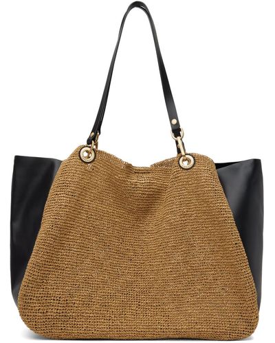 Rag & Bone Beige & Black Revival Summer City Tote - Brown