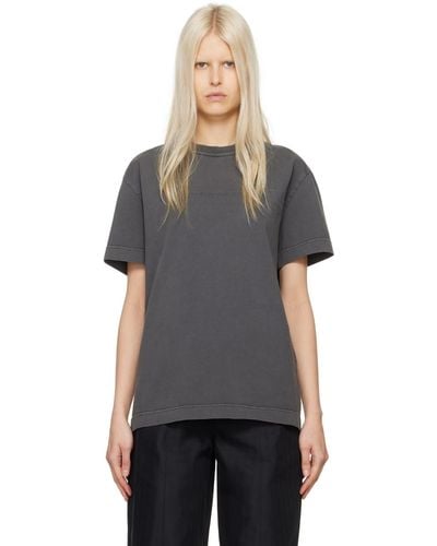 Alexander Wang Grey Embossed T-shirt - Black