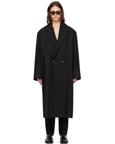 Fear Of God Manteau noir à double boutonnage