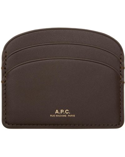 A.P.C. ブラウン Demi-lune カードケース - ブラック