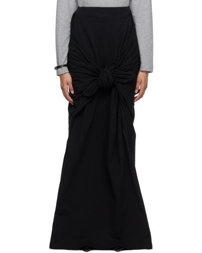 Y. Project Wire Wrap Maxi Skirt - Black