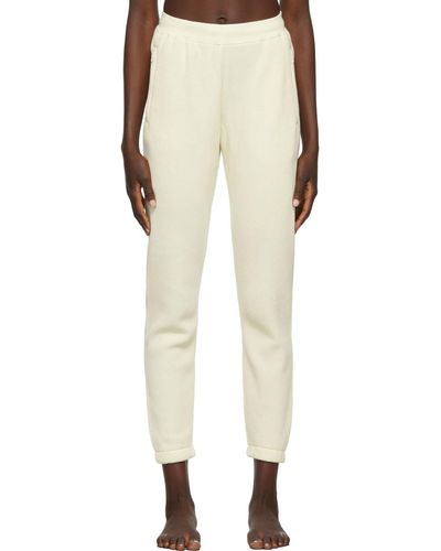 Skims Off-white Waffle jogger Lounge Trousers - Natural