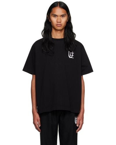 Uniform Experiment ロゴアップリケ Tシャツ - ブラック