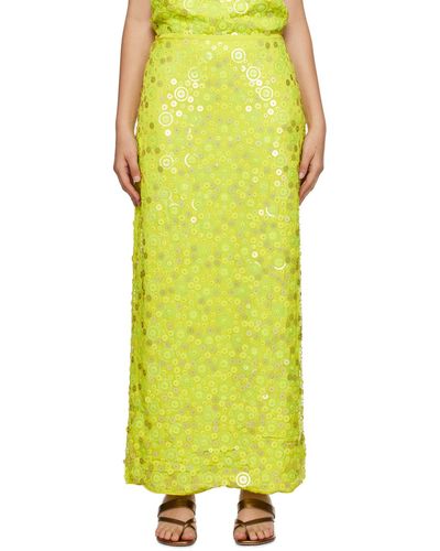 Saks Potts Green Lynn Maxi Skirt - Yellow