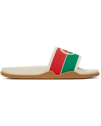 Gucci Off- Interlocking G Slide Sandal - Multicolor