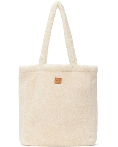 A.P.C. . Off-white Lou Tote - Natural