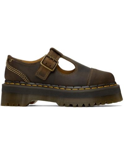 Dr. Martens Chaussures oxford de style charles ix bethan brunes en cuir à plateforme - Noir