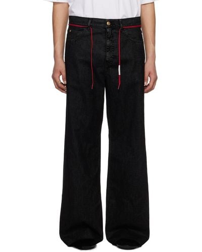 Marni Black Flocked Denim Jeans