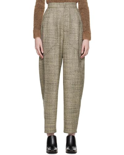 Stella McCartney Beige Loose Fit Trousers - Natural
