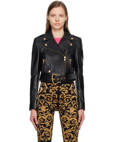 Moschino Black 'gilt Without Guilt' Leather Jacket