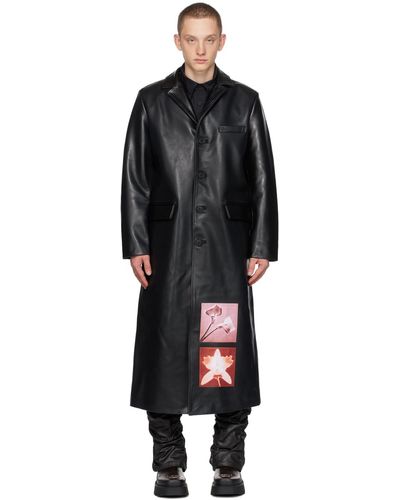 MISBHV Patch Leather Coat - Black
