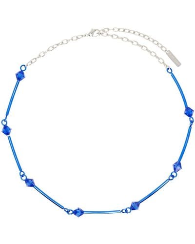 Hugo Kreit Ssense Exclusive Spark Chain Necklace - Blue
