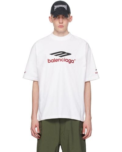 Balenciaga ホワイト 3b Sports Icon Tシャツ