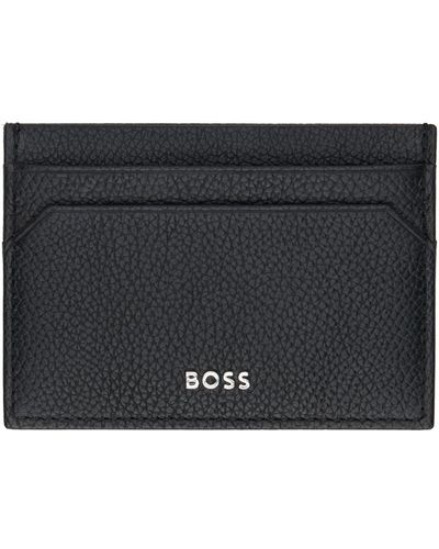BOSS Logo Lettering Card Holder - Black