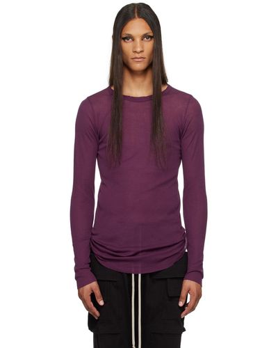Rick Owens T-shirt à manches longues mauve exclusif à ssense édition kembra pfahler - Violet
