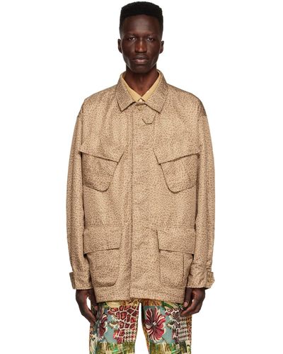 Engineered Garments Brown Polyester Jacket - Multicolour