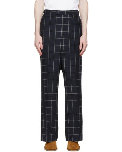 Acne Studios Navy Casual Suit Pants - Multicolor