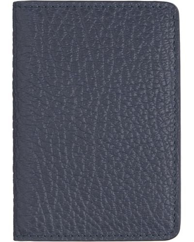 Maison Margiela Navy Four Stitches Card Holder - Blue