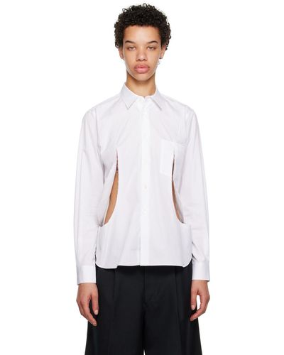 COMME DES GARÇON BLACK Comme Des Garçons Cutout Shirt - White