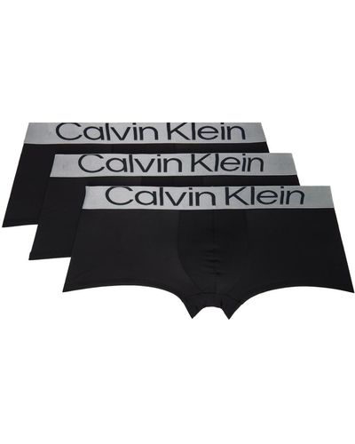 Calvin Klein Three-pack Black Reconsidered Steel Boxer Briefs