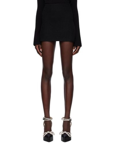 Mach & Mach Zip Miniskirt - Black