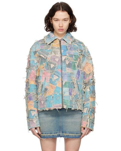 Guess USA Quilted Denim Jacket - Blue