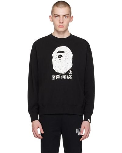 A Bathing Ape Ape Head Sweatshirt - Black