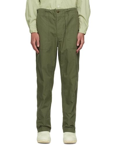 Engineered Garments Khaki Fatigue Pants - Green