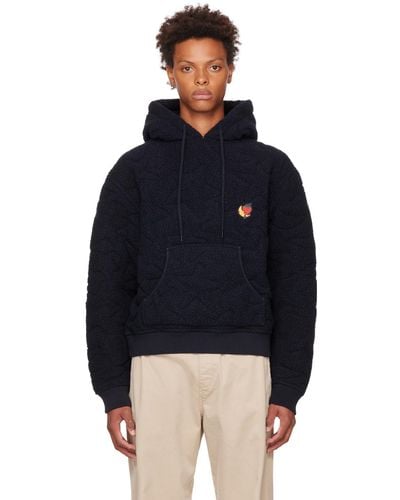 Sky High Farm Quilted Hoodie - Blue
