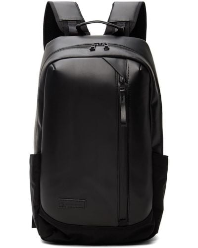 master-piece Slick Leather Backpack - Black