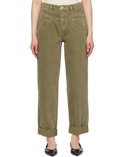 FRAME 90's Utility Loose Jeans - Green
