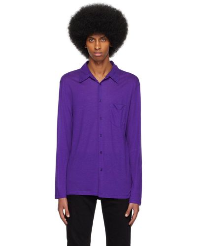 Filippa K Chemise semi-e indigo - Violet