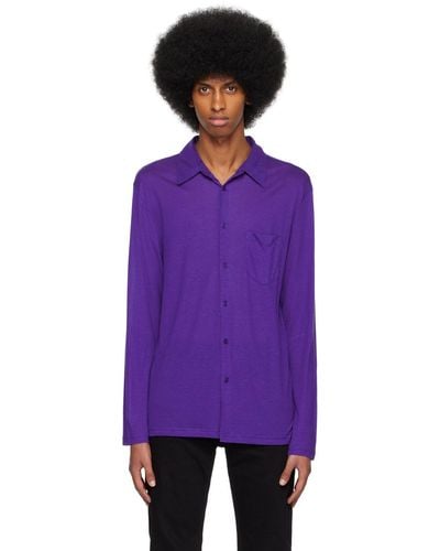 Filippa K Indigo Semi-sheer Shirt - Purple