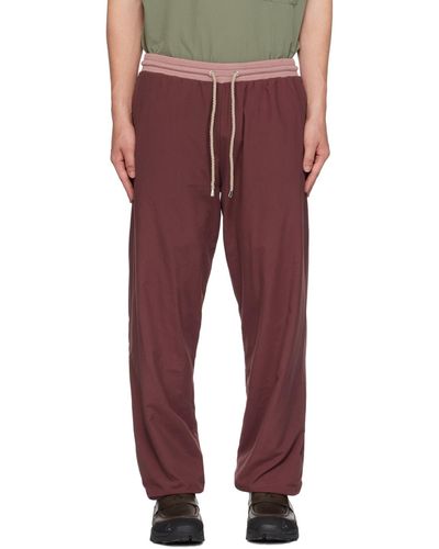 RANRA Burgundy Hlaup Track Trousers - Red