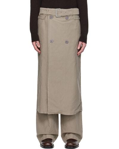 Dries Van Noten Wrap Trousers - Grey