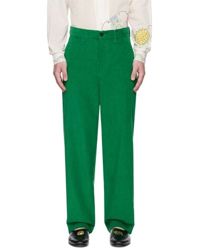 Bode Green Standard Pants