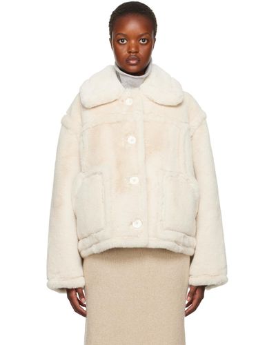 Stand Studio Off- Xena Faux-shearling Jacket - Natural