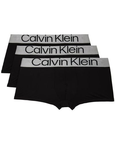 Calvin Klein Three-pack Black Reconsidered Steel Boxers